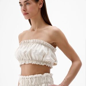 Simpuna Linen Natural Bandeau Top